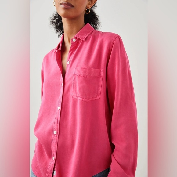 Rails Ingrid Raw Shirt in Hibiscus SzLarge - Picture 3 of 13